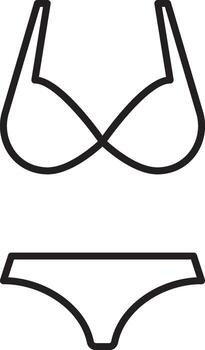 Mardi gras, bikini icon. Simple thin line, outline of Mardi Gras icons for UI and UX, website or mobile application on white background vector