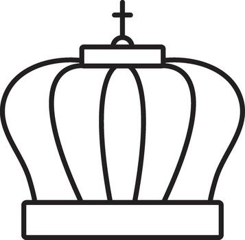 mardi hierba, corona icono. sencillo Delgado línea, contorno de mardi gras íconos para ui y ux, sitio web o móvil solicitud en blanco antecedentes vector