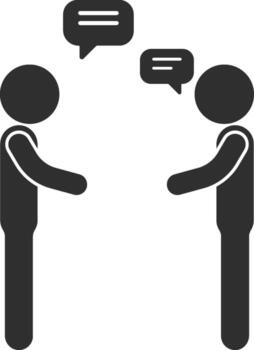 Talking friends icon. Simple glyph of friendship set icons for UI and UX, website or mobile application on white background vector