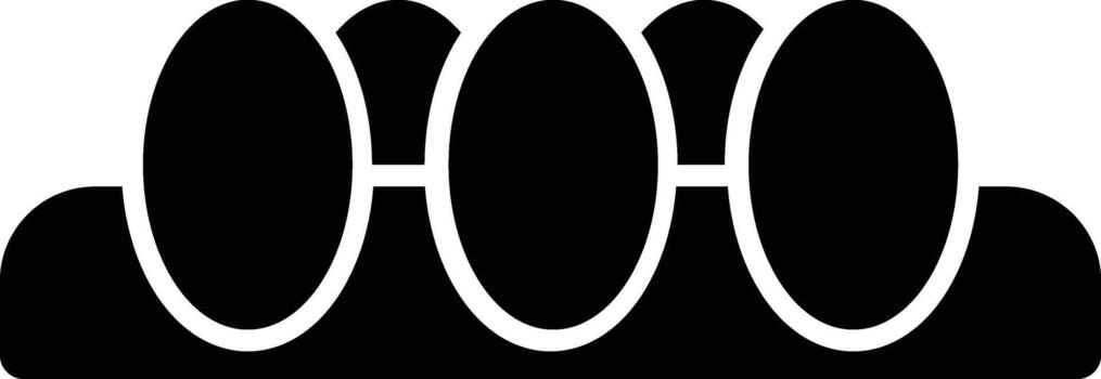 huevo embalaje icono. sencillo glifo elemento de comida íconos conjunto para ui y ux, sitio web o móvil solicitud en blanco antecedentes vector