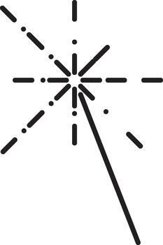 Mardi gras, fireworks icon. Simple thin line, outline of Mardi Gras icons for UI and UX, website or mobile application on white vector