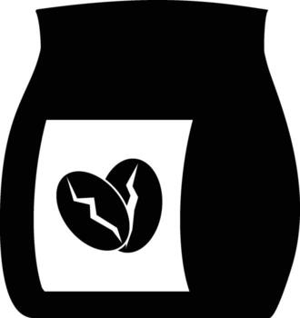 café, bolsa, granos icono. sencillo glifo elemento de comida íconos conjunto para ui y ux, sitio web o móvil solicitud en blanco antecedentes vector