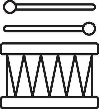 Mardi gras, drum icon. Simple thin line, outline of Mardi Gras icons for UI and UX, website or mobile application vector