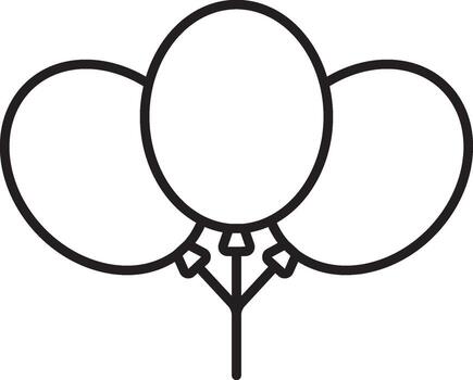 mardi hierba, globos icono. sencillo Delgado línea, contorno de mardi gras íconos para ui y ux, sitio web o móvil solicitud en blanco antecedentes vector