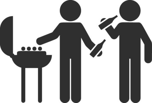 parilla amigos icono. sencillo glifo de amistad conjunto íconos para ui y ux, sitio web o móvil solicitud en blanco antecedentes vector