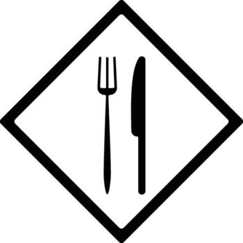 sign, restaurant icon. Simple glyph element of Food icons set for UI and UX, website or mobile application on white background vector
