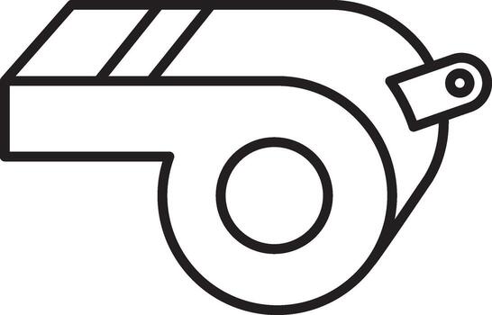 mardi hierba, silbar icono. sencillo Delgado línea, contorno de mardi gras íconos para ui y ux, sitio web o móvil solicitud en blanco antecedentes vector