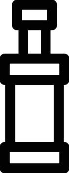 plastic bottle icon. Simple thin line, outline of Glass drink icons for UI and UX, website or mobile application on white background vector