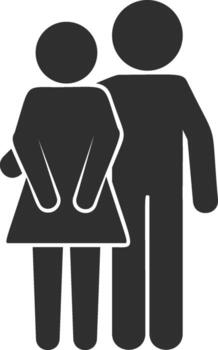 amigos, novio y Novia icono. sencillo glifo de amistad conjunto íconos para ui y ux, sitio web o móvil solicitud en blanco antecedentes vector