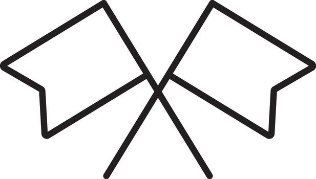 Mardi gras, flags icon. Simple thin line, outline of Mardi Gras icons for UI and UX, website or mobile application on white background vector