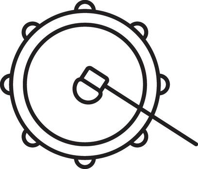 Mardi gras, drum icon. Simple thin line, outline of Mardi Gras icons for UI and UX, website or mobile application on white vector