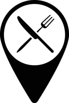 sign, service, restaurant, location icon. Simple glyph element of Food icons set for UI and UX, website or mobile application on white background vector