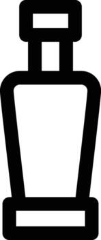 milk bottle icon. Simple thin line, outline of Glass drink icons for UI and UX, website or mobile application on white background vector