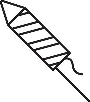 mardi hierba, cohete, fuegos artificiales icono. sencillo Delgado línea, contorno de mardi gras íconos para ui y ux, sitio web o móvil solicitud en blanco antecedentes vector