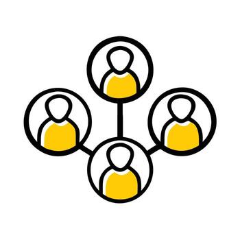 People network connection diagram communication vector