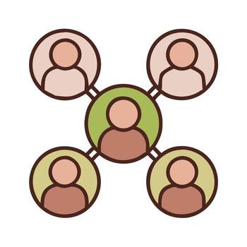 People network connection - diagram communication vector