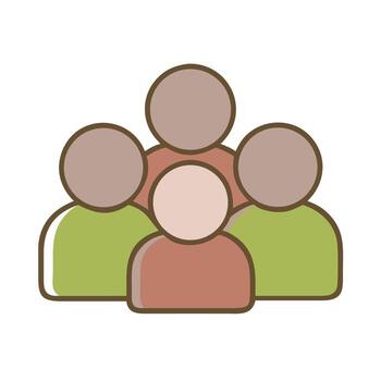 Art of a diverse team of people collaborating, representing community, network, and support, symbolizing inclusion and connection with a leader figure vector