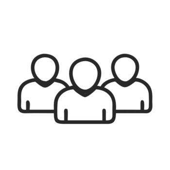 Art of three faceless people standing together, representing a team, group, or community, perfect for teamwork and collaboration vector