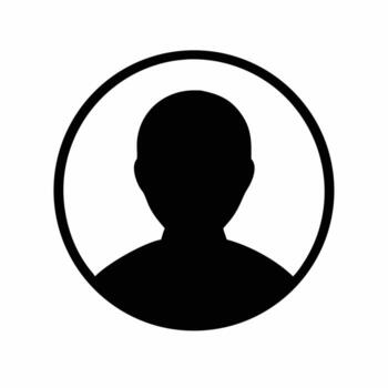Black silhouette person icon within circle user profile vector
