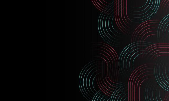 Background Theme for a Cool, Modern, Simple, Abstract, Circular Waveform Design for Promoting Your Social Media Account vector