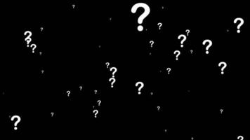 fråga mark tecken symbol partikel slinga animering bakgrund video