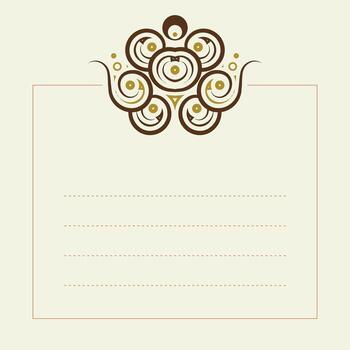 Elegant Decorative Invitation Card Template with Space for Custom Text vector