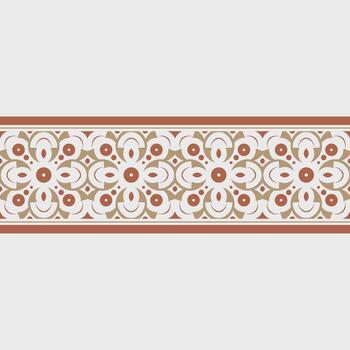 Ornate Decorative Repeating Ethnic Border Design Element Background vector