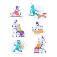 Robot helper, robot helper, robot helper, robot helper, robot helper, robot helper, vector