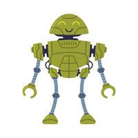 A cartoon robot with a smile on its face vector