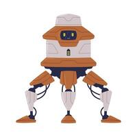 Robot with legs and arms, isolated on white background vector