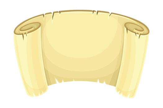 An old scroll with a scroll on it vector