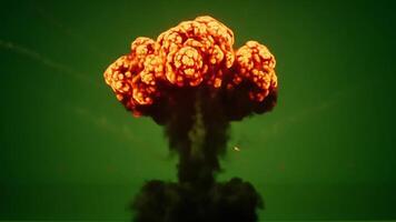 A large explosion is shown in the sky video