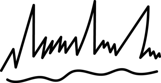 Black and white abstract graphic design featuring sharp lines and wavy shapes. vector