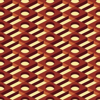 Stylish geometric pattern in warm tones vector
