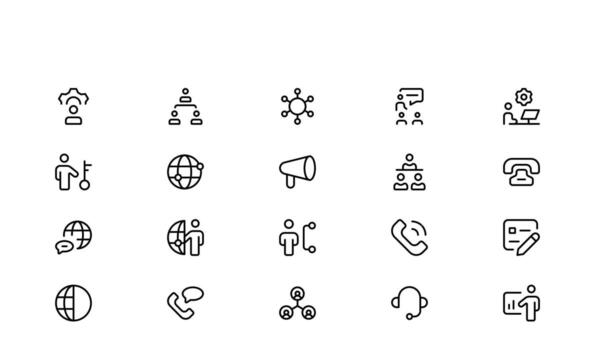 lineal redes íconos conjunto en sencillo contorno estilo, incluso Internet conectividad, datos intercambio, inalámbrico tecnología, comunicación dispositivos, y digital colaboración vector