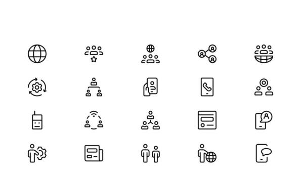 profesional redes línea icono conjunto colecciones paquete vector