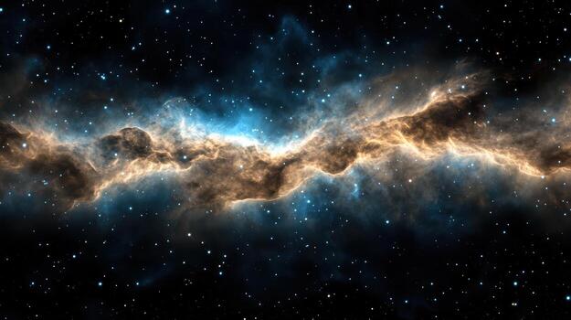 The nebula in space with stars photo