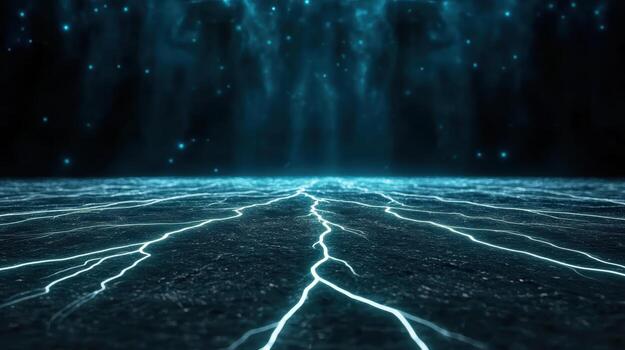 A dark background with lightning and stars photo