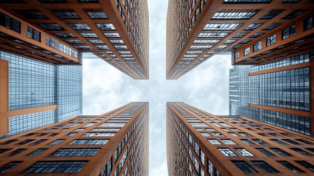 The view from the top of tall buildings photo