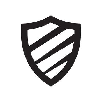 moderno a rayas proteger símbolo representando digital proteccion y robusto datos seguridad vector