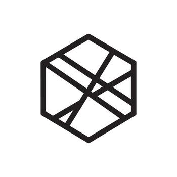 Dynamic Intersecting Lines Form a Captivating Abstract Hexagon Structure vector