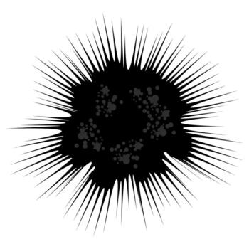 Explode Flash, Cartoon Explosion, Star Burst Ink Isolated on White Background vector