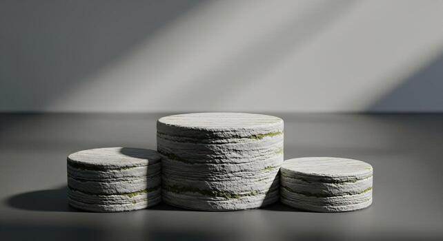 fotogrametría rock integrado con un 3d modelado podio foto