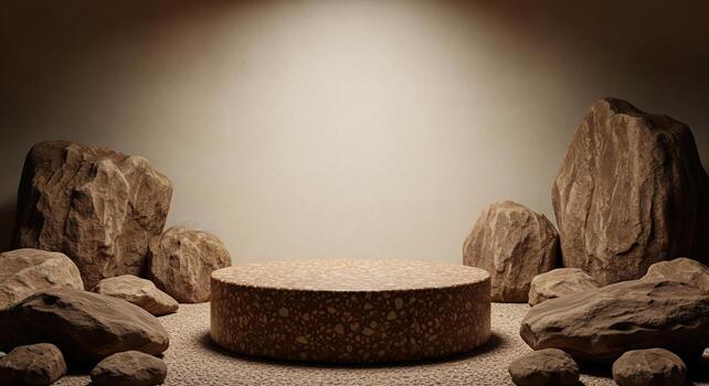 A Harmony of Form and Texture 3D Terrazzo Podium photo