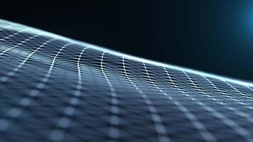 abstrakt digital dynamisk vågor av partiklar och plexus på de bakgrund av ljus rörelse, data flöde, cyber teknologi. 3d tolkning video