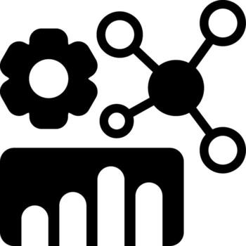 Bayesian Networks Modern Semi Solid Black Icon vector
