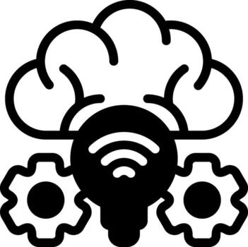 Scikit Learn Modern Semi Solid Black Icon vector