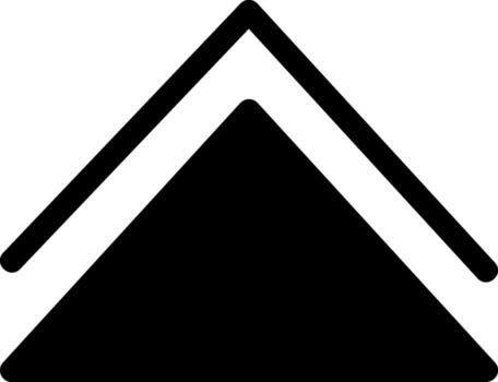 flecha sólido arriba moderno dirección sólido icono vector