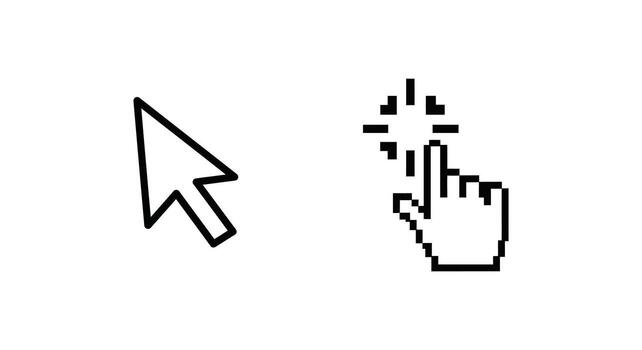 Mouse cursor and pointer icon illustration vector