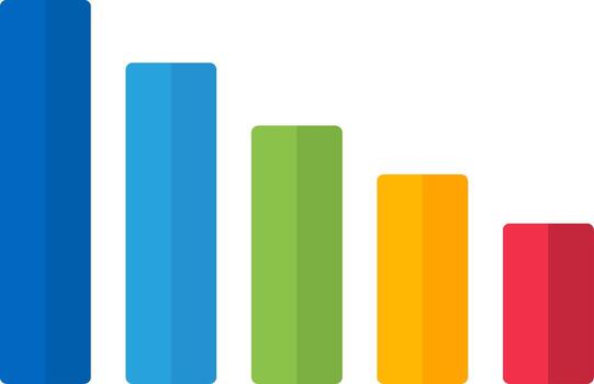 bar gráfico negocio datos plano vector